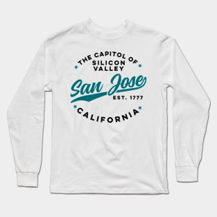 Vintage Silicon Valley San Jose California Retro USA City Long Sleeve T-Shirt